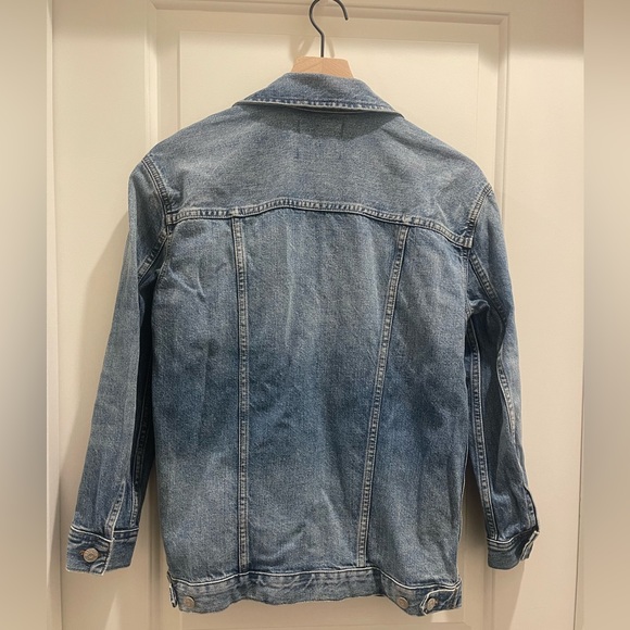 Madewell Oversized Blue Denim Jean Jacket Womens XS Capstone Wash - Picture 8 of 10